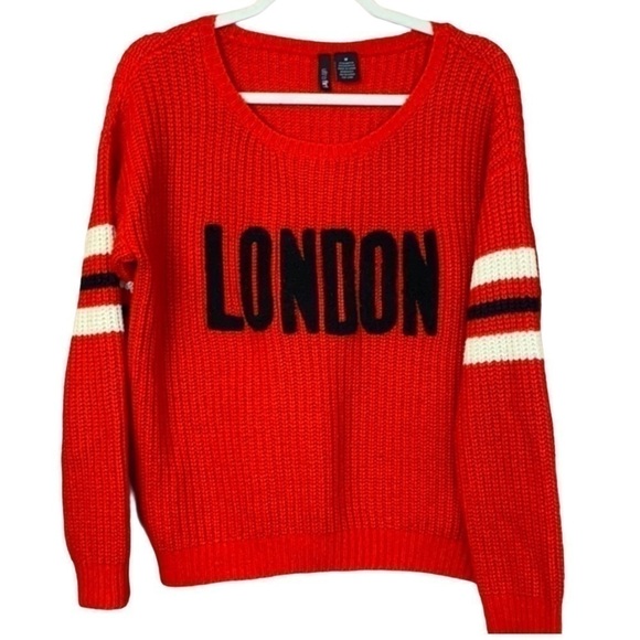 𝅺OVERSIZED Retro Red Knit Sweater by Ultraflirt - Picture 1 of 9
